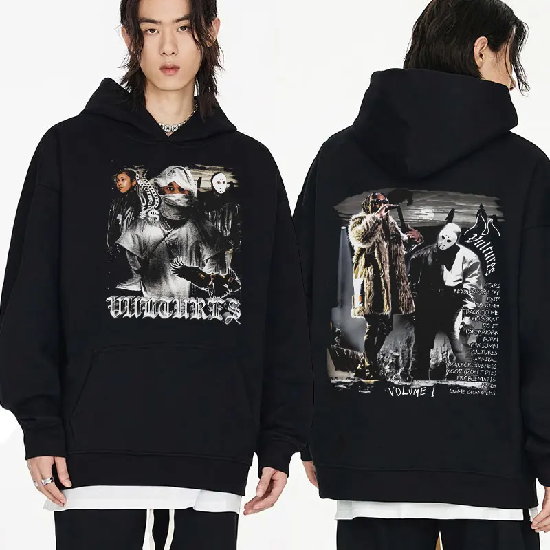 Rapper Kanye West Vultures Music Album Print Hoodies Men's Women's Fashion Hip Hop Oversized Hooded Sweatshirts Fleece Pullover
Rapper Kanye West Vultures Music Album Print Hoodies Men's Women's Fashion Hip Hop Oversized Hooded Sweatshirts Fleece Pullover