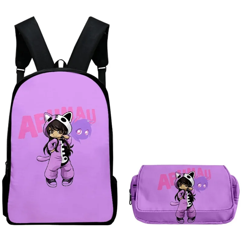 

2Pcs/set Aphmau As A Cat Backpack 3D Print School Bag Sets for Teenager Boys Girls Cartoon Kids Schoolbags Children Mochilas