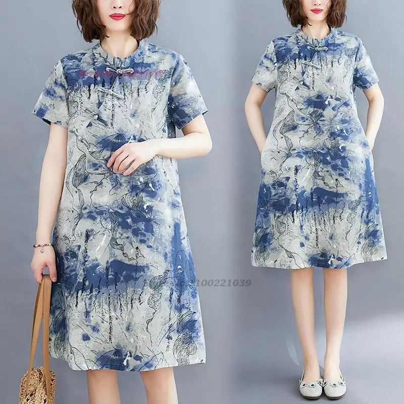 2024 chinese vintage cheongsam dress traditional flower print cotton linen dress qipao oriental ethnic dress folk style qipao
2024 chinese vintage cheongsam dress traditional flower print cotton linen dress qipao oriental ethnic dress folk style qipao