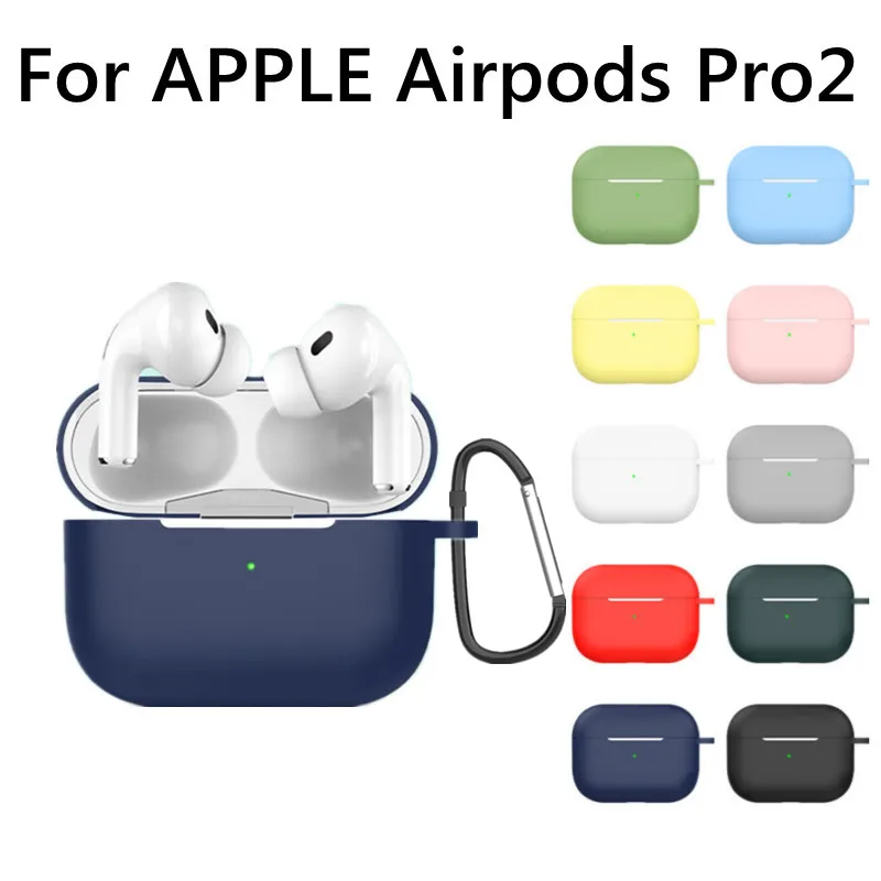 

New Silicone Cover Case For Apple Airpods Pro 2 with Hook Skin Bluetooth Earphone Cases Air Pods Pro2 Protective Accessories