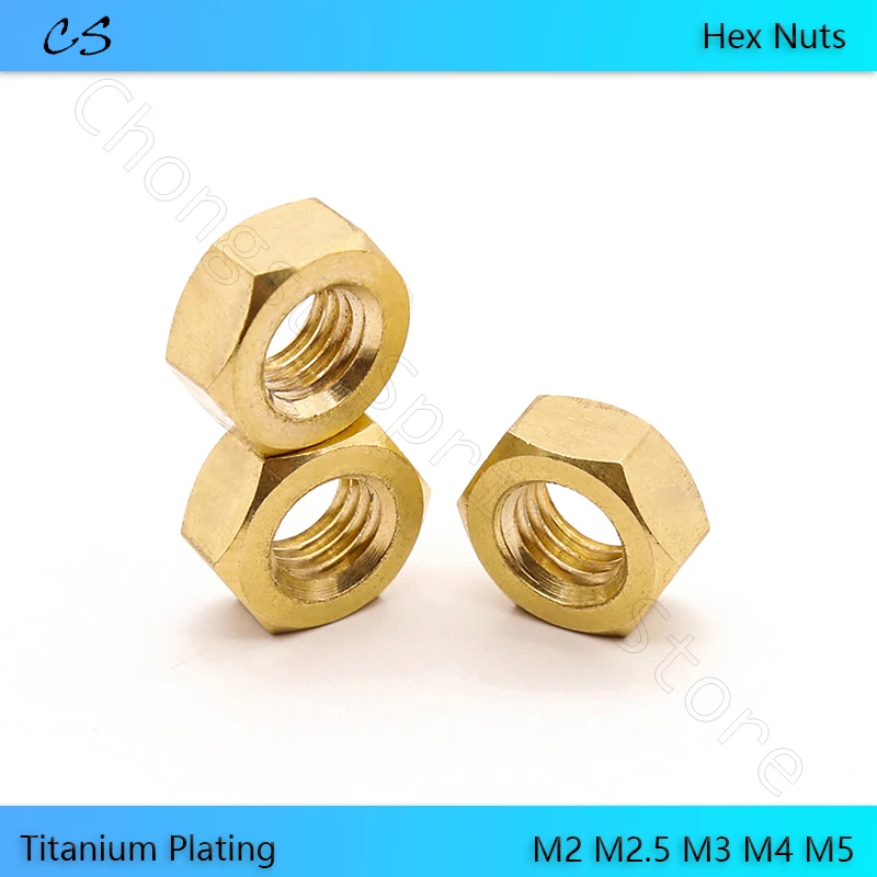 M2 M2.5 M3 M4 M5 Hex Nuts Titanium Plating Hexagon Nut Grade 4.8 Gold Carbon Steel Car Model Accessories Parts for Screws Bolts
M2 M2.5 M3 M4 M5 Hex Nuts Titanium Plating Hexagon Nut Grade 4.8 Gold Carbon Steel Car Model Accessories Parts for Screws Bolts