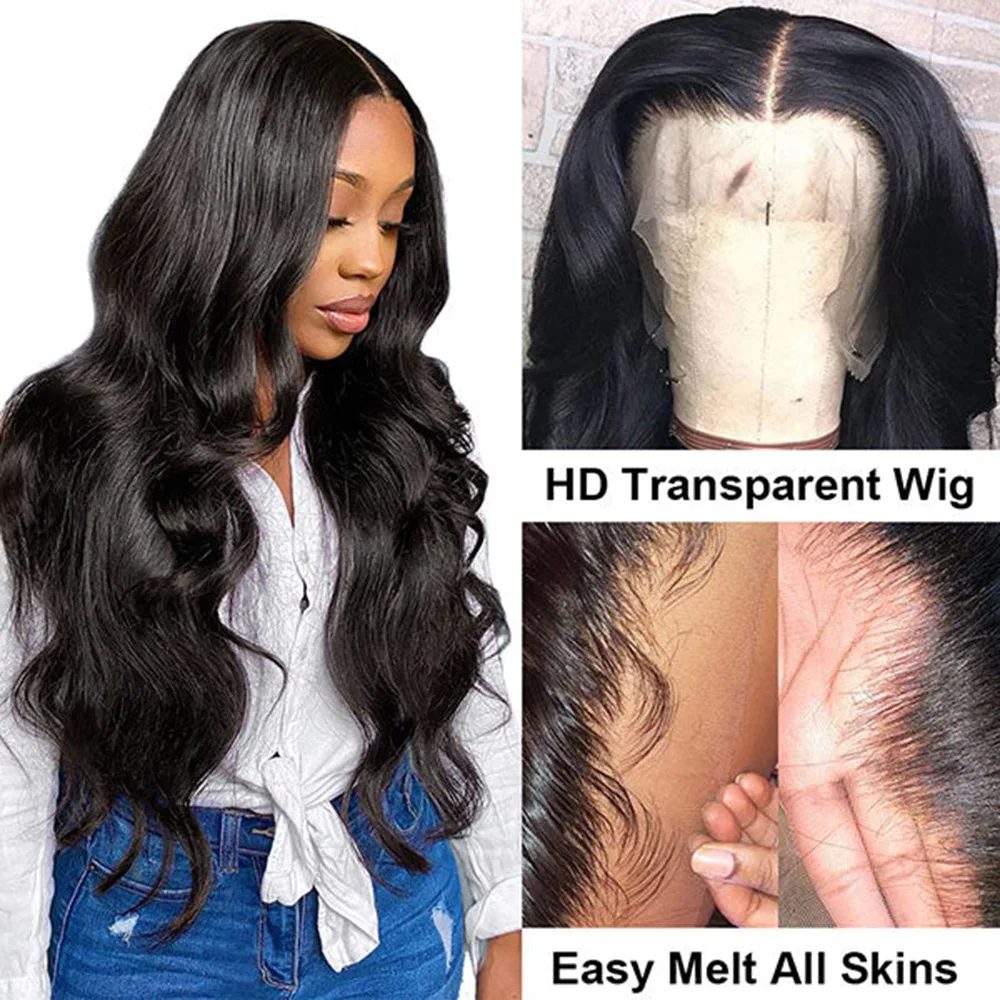 Body Wave 13x4 Lace Front Human Hair Wig 250 Density Brazilian 32 Inch Pre Plucked Transparent Lace Frontal Wigs for Black Woman
Body Wave 13x4 Lace Front Human Hair Wig 250 Density Brazilian 32 Inch Pre Plucked Transparent Lace Frontal Wigs for Black Woman