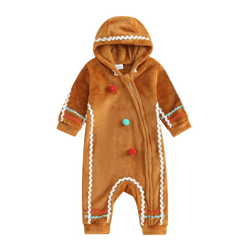 Toddler Baby Girl Boy Christmas Jumpsuit Newborn Fuzzy Zipper Cosplay Hooded Romper Gingerbread Man Costume
Toddler Baby Girl Boy Christmas Jumpsuit Newborn Fuzzy Zipper Cosplay Hooded Romper Gingerbread Man Costume