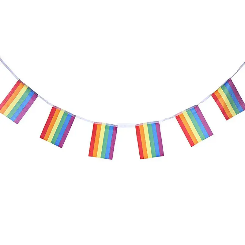 5m 20pcs Rainbow Flag Strings Colorful Rainbow Peace Flags Banner LGBT Pride LGBT Flag Lesbian Gay Right Parade Hanging Bunting
5m 20pcs Rainbow Flag Strings Colorful Rainbow Peace Flags Banner LGBT Pride LGBT Flag Lesbian Gay Right Parade Hanging Bunting