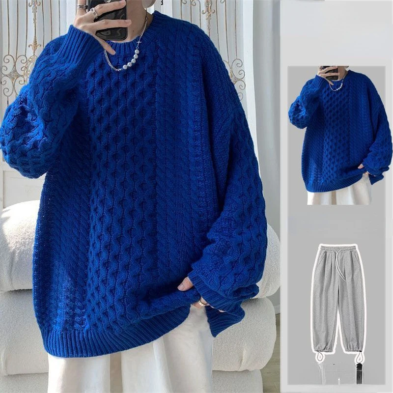 Cashmere Two-piece Sets Men's Knitting Round Neck Cardigan Autumn Winter Sweaters Slim-fit Pants Color Solid Warm Suit F129
Cashmere Two-piece Sets Men's Knitting Round Neck Cardigan Autumn Winter Sweaters Slim-fit Pants Color Solid Warm Suit F129