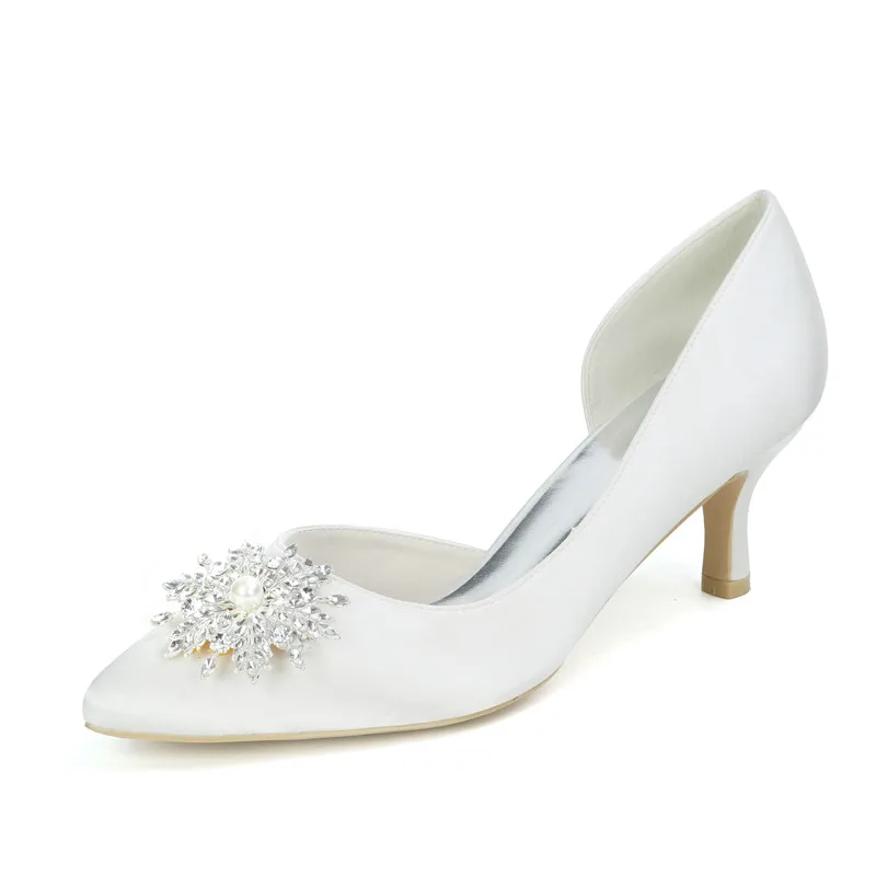 Kitten Heels Pearls Crystals Wedding Shoes Satin Pointed Toe Slip-on Prom Evening Formal Party Dress Pump Shoes
Kitten Heels Pearls Crystals Wedding Shoes Satin Pointed Toe Slip-on Prom Evening Formal Party Dress Pump Shoes