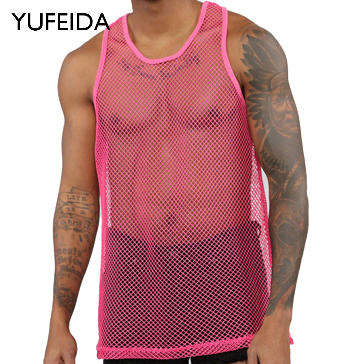 YUFEIDA Men's Summer Sexy Sheer Mesh Tank Tops See-through Fishnet Fitness Tank Vest Male Gym Muscle Tanks Tops Tee Undershirts
YUFEIDA Men's Summer Sexy Sheer Mesh Tank Tops See-through Fishnet Fitness Tank Vest Male Gym Muscle Tanks Tops Tee Undershirts