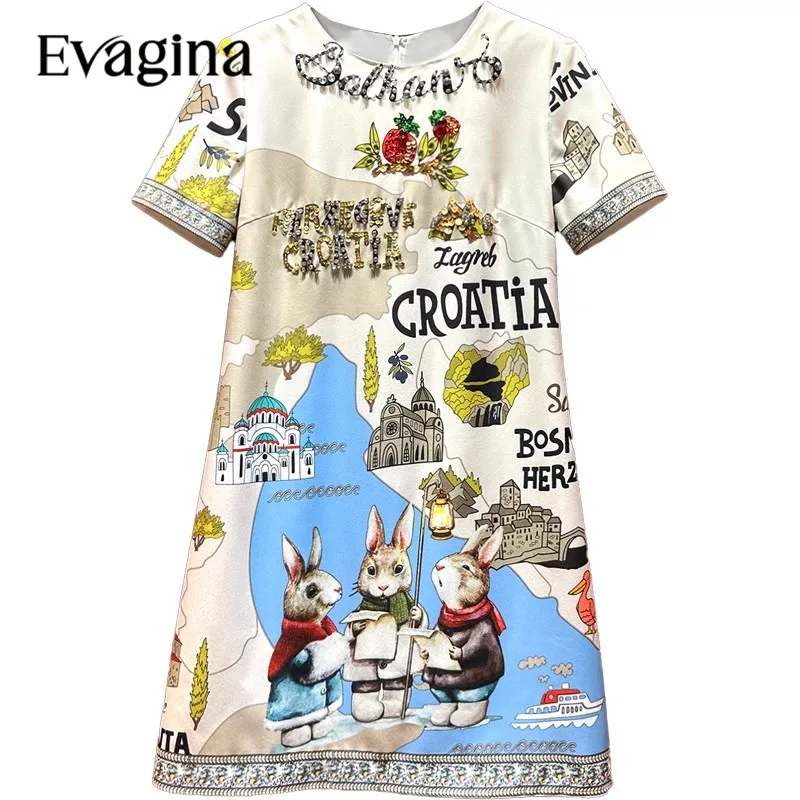 Evagina Cartoon Letter Print Diamonds Sequins Mini dress 2023 Spring Summer New Women's Short Sleeved High End Luxury Dresses
Evagina Cartoon Letter Print Diamonds Sequins Mini dress 2023 Spring Summer New Women's Short Sleeved High End Luxury Dresses