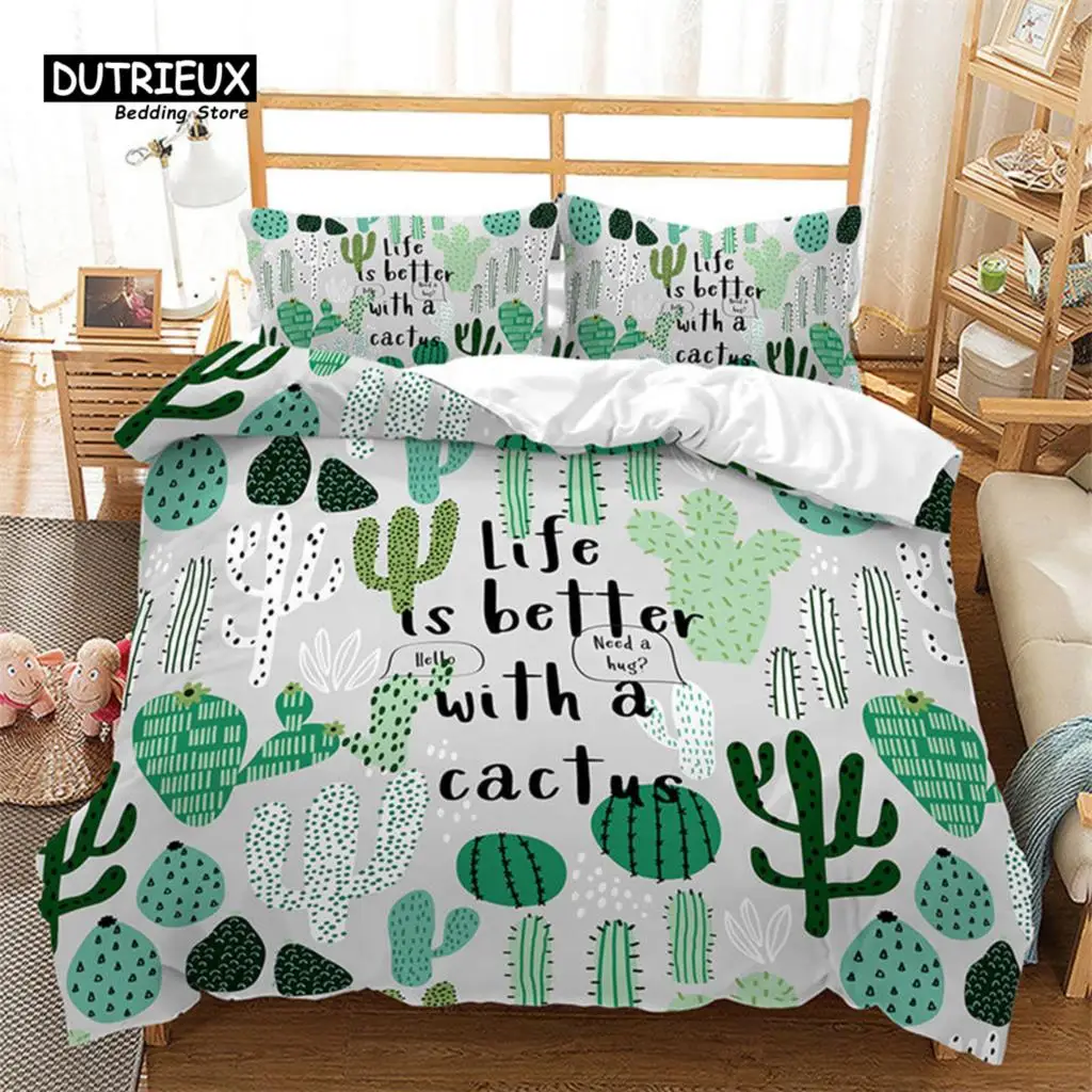 Cartoon Cactus Duvet Cover Spring Garden With Boho Style Bouquet of Thorny Plants Blossoms Decor 3 Piece Bedding Set Pillowcases
Cartoon Cactus Duvet Cover Spring Garden With Boho Style Bouquet of Thorny Plants Blossoms Decor 3 Piece Bedding Set Pillowcases