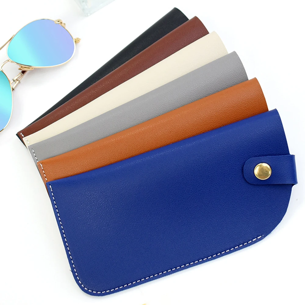 Snap-button Leather Glasses Bag Women Men Myopia Sunglasses Protective Cover Reading Glasses Storage Boxes Student Glasses Pouch
Snap-button Leather Glasses Bag Women Men Myopia Sunglasses Protective Cover Reading Glasses Storage Boxes Student Glasses Pouch