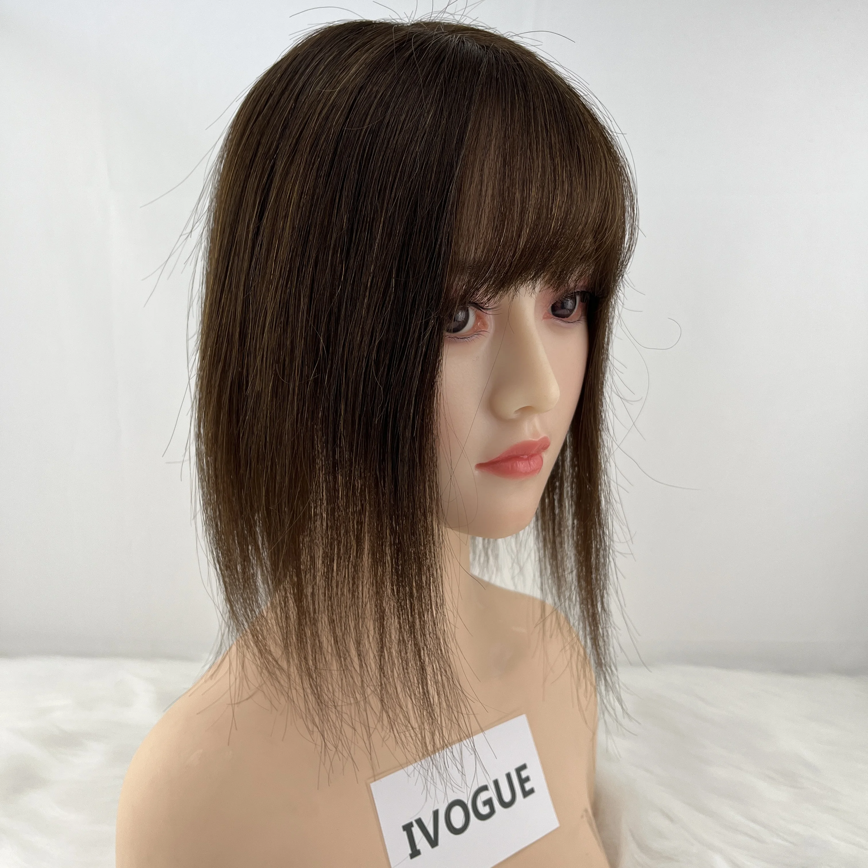 9X14cm Silk Base Human Hair Topper Air Bangs for Women Virgin European Injected Skin Scalp Top Hair Piece with Clips Free Part
9X14cm Silk Base Human Hair Topper Air Bangs for Women Virgin European Injected Skin Scalp Top Hair Piece with Clips Free Part
