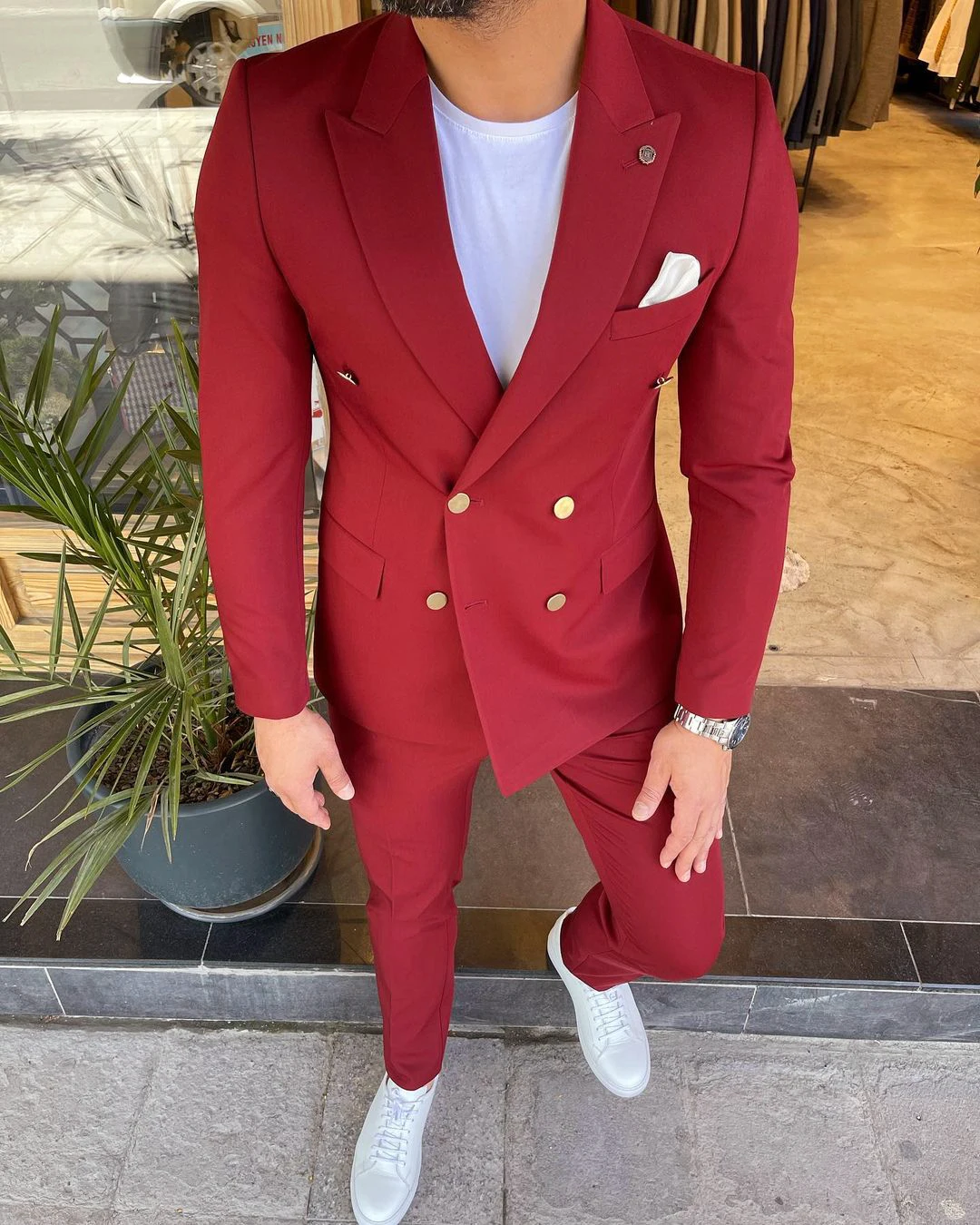 Мужской деловой костюм из двух предметов, двубортный пиджак, повседневный деловой костюм с плоскими вырезами и отворотами (Блейзер + брюки)
Мужской деловой костюм из двух предметов, двубортный пиджак, повседневный деловой костюм с плоскими вырезами и отворотами (Блейзер + брюки)