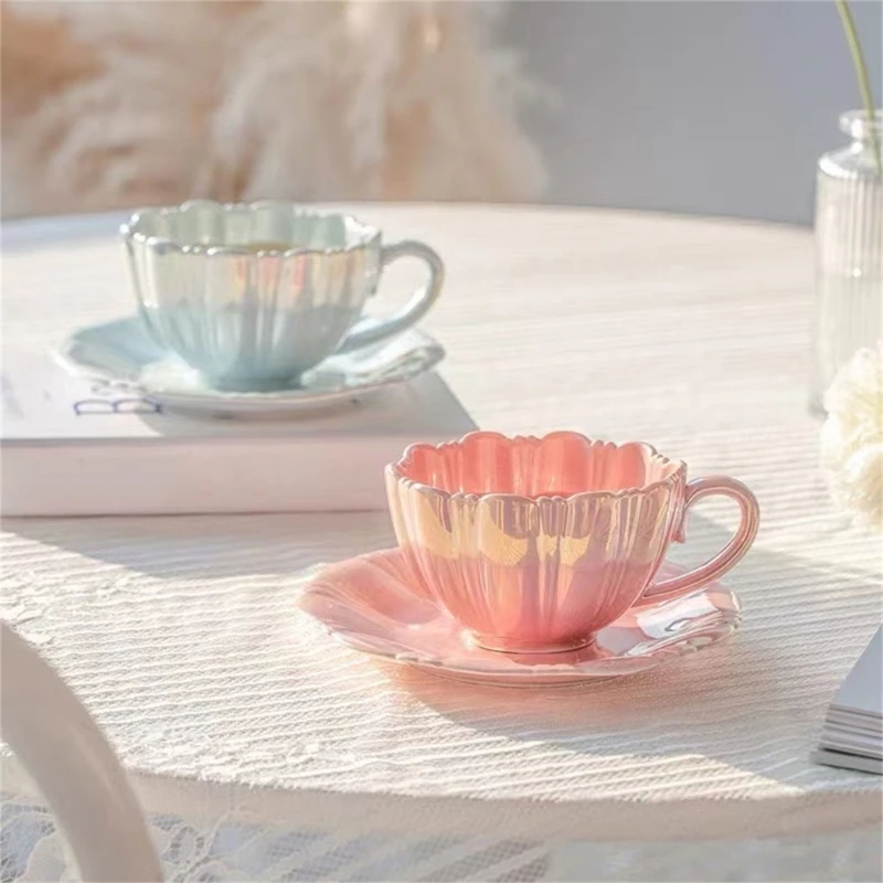Unique Petals Ceramic Cup Creative Petals Patterned Mug Elegant Coffee Cup with Saucer Ceramic Material for Coffee Tea
Unique Petals Ceramic Cup Creative Petals Patterned Mug Elegant Coffee Cup with Saucer Ceramic Material for Coffee Tea