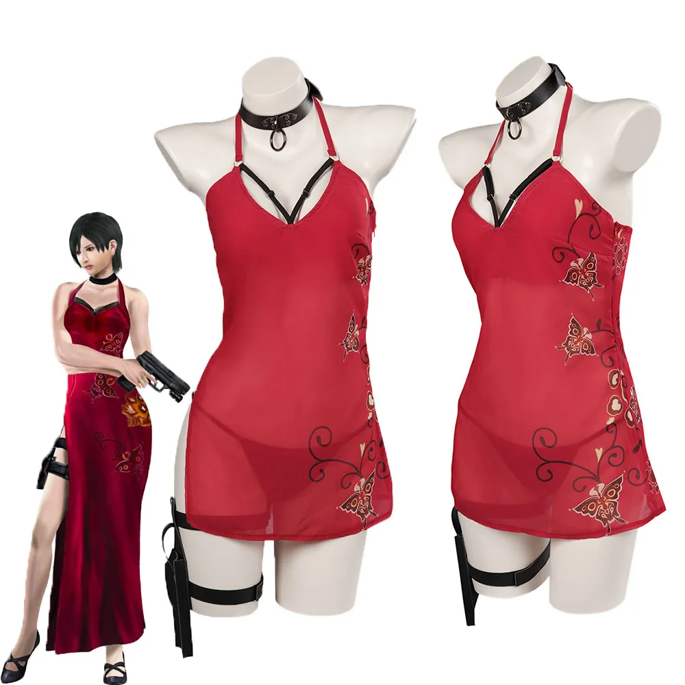 Ada Wong Cosplay Costume Sexy Lingerie Short Red Dress Evil 4 Girls Women Adult Disguise Outfit Halloween Carnival RolePlay Suit
Ada Wong Cosplay Costume Sexy Lingerie Short Red Dress Evil 4 Girls Women Adult Disguise Outfit Halloween Carnival RolePlay Suit