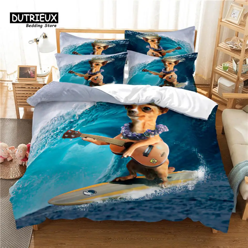 Surfer Dog Bedding Set 3Pcs Duvet Cover Set Soft Comfortable Breathable Duvet Cover For Bedroom Guest Room Decor
Surfer Dog Bedding Set 3Pcs Duvet Cover Set Soft Comfortable Breathable Duvet Cover For Bedroom Guest Room Decor