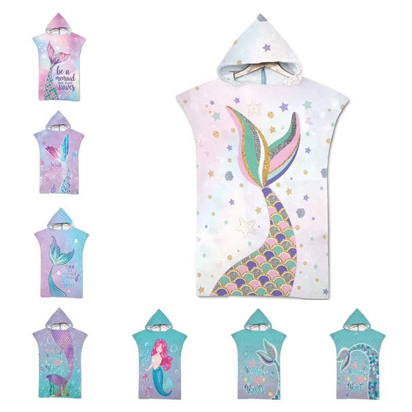 Microfiber Mermaid Tail Kids Bath Towel with Cloak Adult Beach Changing Robe Quick Dry Hooded Bathrobe Swimming Pool Parts
Microfiber Mermaid Tail Kids Bath Towel with Cloak Adult Beach Changing Robe Quick Dry Hooded Bathrobe Swimming Pool Parts