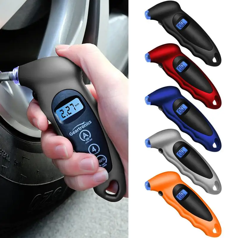Digital Tire Pressure Gauge 100 PSI 4 Settings Portable Tire Gauges Tyre Repair Tools With Backlit LCD And Non-slip Grip For 
Digital Tire Pressure Gauge 100 PSI 4 Settings Portable Tire Gauges Tyre Repair Tools With Backlit LCD And Non-slip Grip For