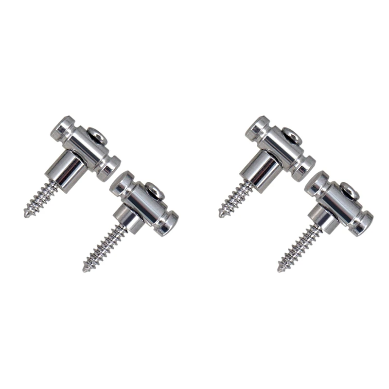 

2X Electric Guitar String Buckle Holders With Mounting Screws Mounting Tree Guides Guitar Accessories Silver