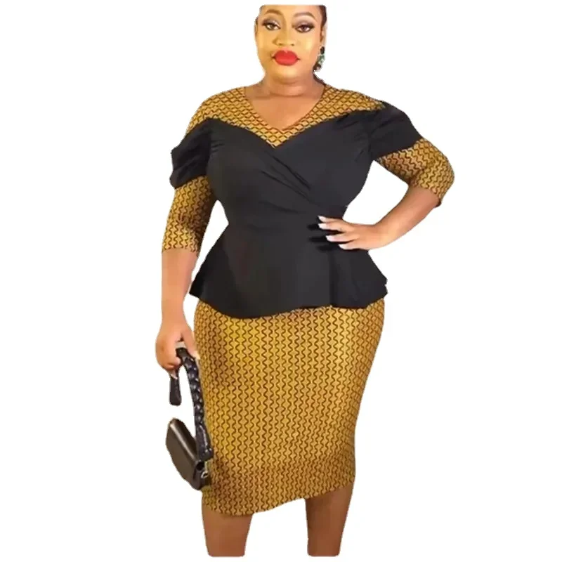 2024 Spring Autumn Africa Clothing 3/4 Sleeve Dress African Dresses For Women Sexy O-Neck Perspective Slim Office Lady Party
2024 Spring Autumn Africa Clothing 3/4 Sleeve Dress African Dresses For Women Sexy O-Neck Perspective Slim Office Lady Party