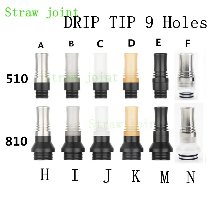 1PC MTL DRIP TIP 810 510 with 9 Holes Vape Accessories Electronic Cigarette Vapo Electronic Steam Device
1PC MTL DRIP TIP 810 510 with 9 Holes Vape Accessories Electronic Cigarette Vapo Electronic Steam Device