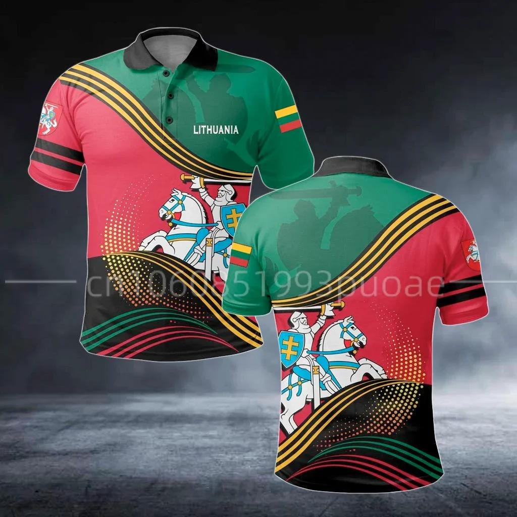 Футболка-поло с литовским флагом и гербом на заказ, летняя повседневная Уличная одежда, мужская модная свободная футболка, спортивная одежда
Футболка-поло с литовским флагом и гербом на заказ, летняя повседневная Уличная одежда, мужская модная свободная футболка, спортивная одежда