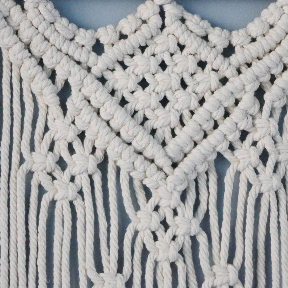 Handwoven Macrame Star Wall Tapestry - Boho Cotton Decor 5 Sd3e80cd87edb407aa591b9a3abd3988dM