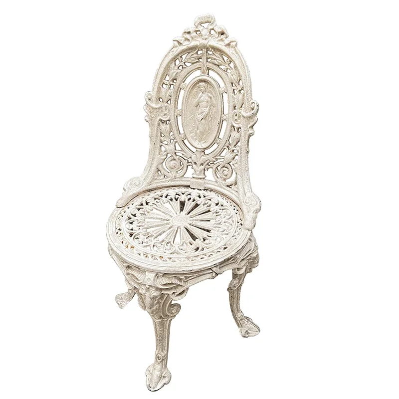 French country retro old cast iron garden chair terrace decoration single leisure chair
French country retro old cast iron garden chair terrace decoration single leisure chair