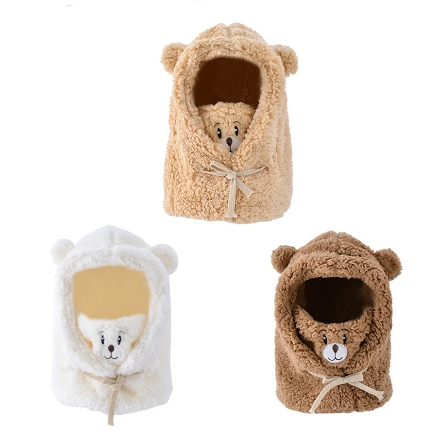 Cute Cartoon Bear Ear Winter Hats Warm Lamb Thickened Ear Warmer Mask Beanies Skullies Caps Autumn Balaclava for Women Girls
Cute Cartoon Bear Ear Winter Hats Warm Lamb Thickened Ear Warmer Mask Beanies Skullies Caps Autumn Balaclava for Women Girls