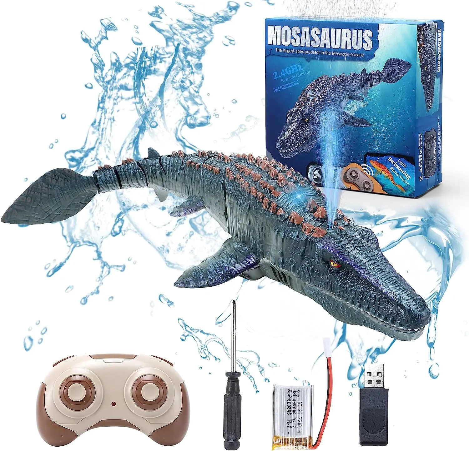 2.4G Remote Control Dinosaur Kid Mosasaurus Diving Toy Rc Boat Outdoor Toy Water For Swimming Pool Bathroom Bath Toys For Kids 2.4G Remote Control Dinosaur Kid Mosasaurus Diving Toy Rc Boat Outdoor Toy Water For Swimming Pool Bathroom Bath Toys For Kids