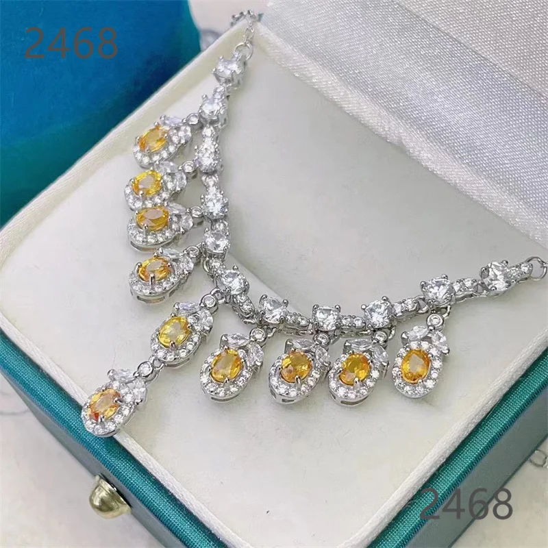 New women's pendant, 925 silver inlaid natural citrine pendant, birthday gift, can be customized
New women's pendant, 925 silver inlaid natural citrine pendant, birthday gift, can be customized