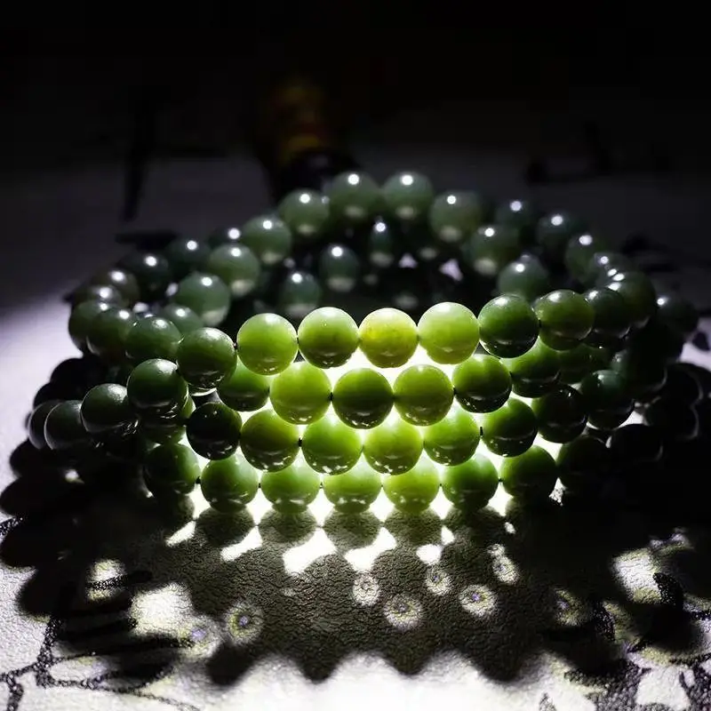 Send Certificate 100% Real Green Jade Bracelet Men Women Healing Jewelry 108 Buddha Bead Mala Hetian Jade Lucky Amulet Bracelets
Send Certificate 100% Real Green Jade Bracelet Men Women Healing Jewelry 108 Buddha Bead Mala Hetian Jade Lucky Amulet Bracelets