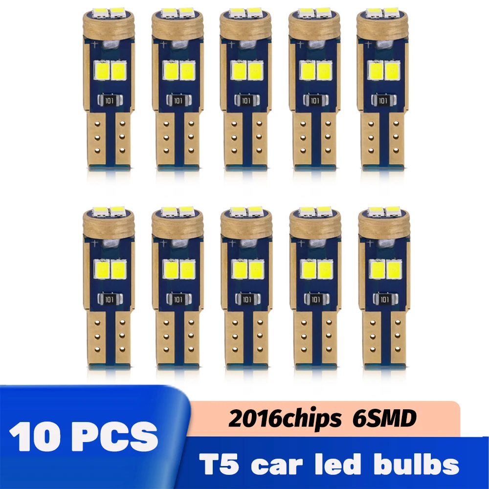 10Pcs T5 Led Bulb W3W Canbus Car Interior Lights Dashboard Warming Indicator Wedge Auto Instrument Lamp Warning Indicator Button
10Pcs T5 Led Bulb W3W Canbus Car Interior Lights Dashboard Warming Indicator Wedge Auto Instrument Lamp Warning Indicator Button