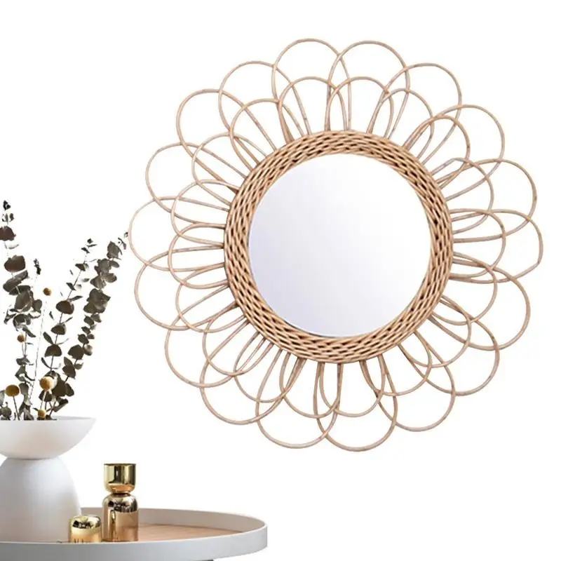 Decorative Mirrors Rattan Art Round Makeup Mirror Dressing Bathroom Wall Hanging Mirror Ornament For Home Decor
Decorative Mirrors Rattan Art Round Makeup Mirror Dressing Bathroom Wall Hanging Mirror Ornament For Home Decor
