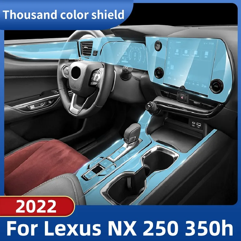 

For Lexus NX 250 350h 2022-2023Car interior accessories film transparent TPU-PPF console Anti-scratch resist film GPS Film refit