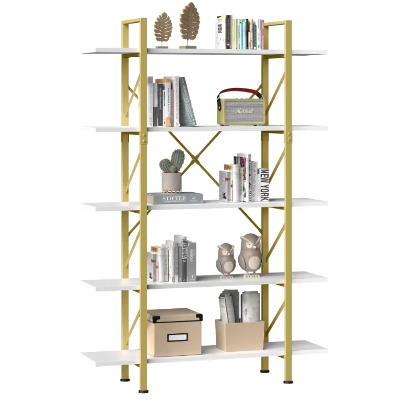 Dextrus 5-Tier Book Shelves and Bookcase, Steel Freestanding Open Display Storage Bookshelf Organizer for Home Office
Dextrus 5-Tier Book Shelves and Bookcase, Steel Freestanding Open Display Storage Bookshelf Organizer for Home Office