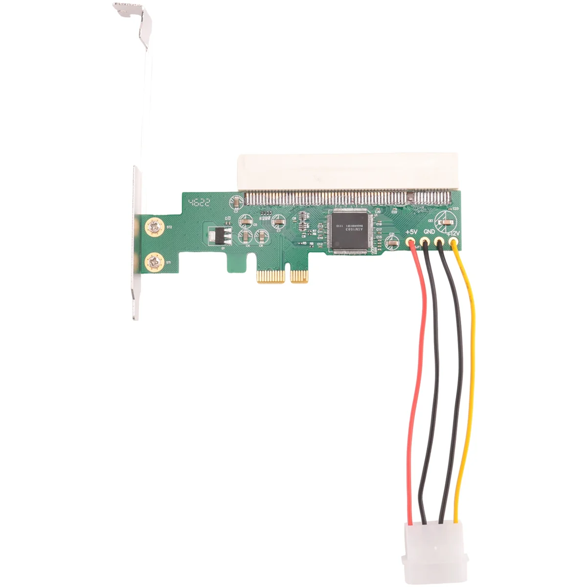 PCIE to PCI Adapter PCI Express X1 to PCI Expansion Card Riser Board ASM1083 Chipset with 4-Pin Power Connector
PCIE to PCI Adapter PCI Express X1 to PCI Expansion Card Riser Board ASM1083 Chipset with 4-Pin Power Connector
