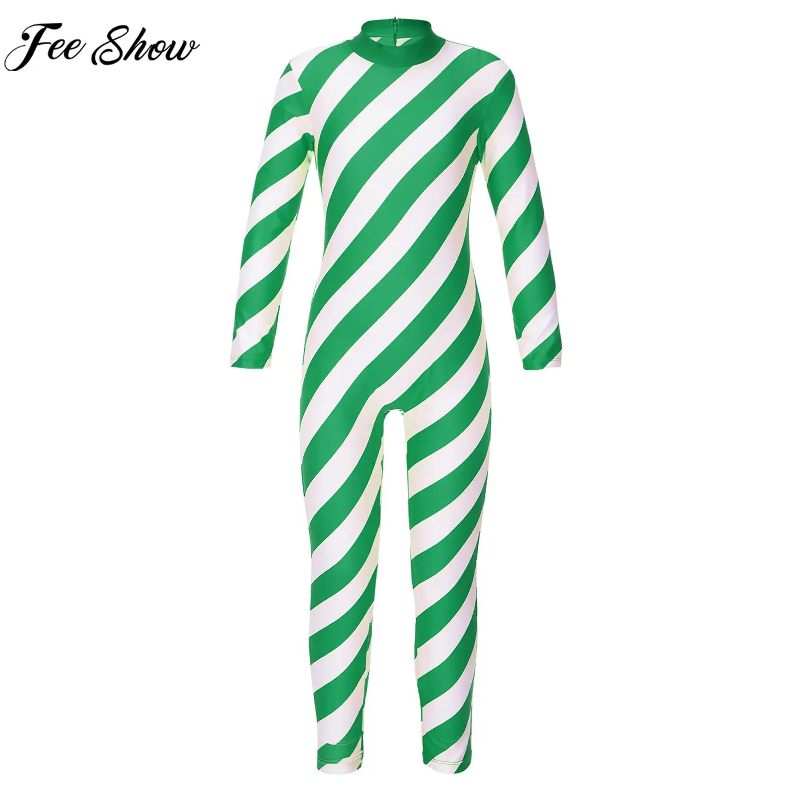 Children Christmas Ballet Gymnastics Leotard Xmas Halloween Party Circus Cosplay Costume Long Sleeve Striped Stretch Unitard
Children Christmas Ballet Gymnastics Leotard Xmas Halloween Party Circus Cosplay Costume Long Sleeve Striped Stretch Unitard