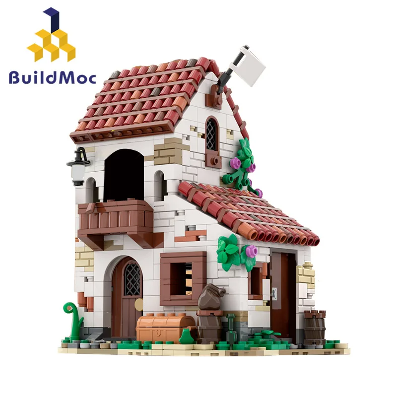 

MOC Eldorado Fortress Empire Soldiers House Pirates Series Building Block Set Barracuda Bay Castle Architecture Brick Model Toy