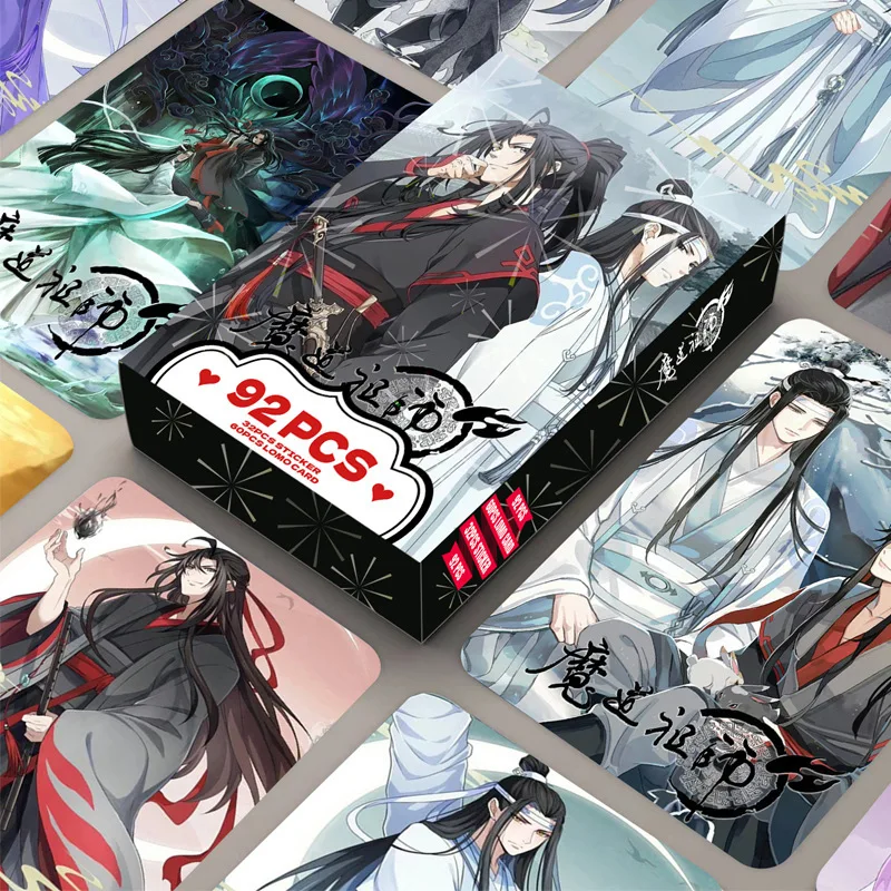 92 шт., лазерная ломо-карта Grandmaster of Demonic культивирование Mo Dao Zu Shi Wei Wuxian,Lan Wangji мини-открытка, фото-открытки, наклейка
92 шт., лазерная ломо-карта Grandmaster of Demonic культивирование Mo Dao Zu Shi Wei Wuxian,Lan Wangji мини-открытка, фото-открытки, наклейка