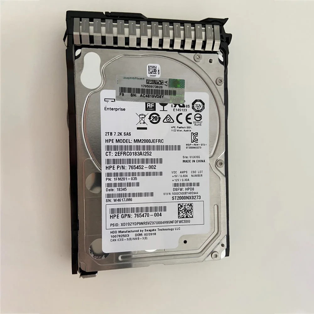 

2 ТБ для HP 765466-B21 765873-001 2T SAS 7,2 K 12G 2,5 G8 G9 G10, жесткий диск для сервера