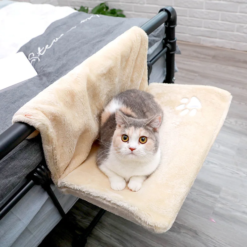 

Hanging Cat Bed Removable Cat Hammock Pet Beds for Radiator Bench Kitten Nest With Strong Durable Metal Frame Cat Accessories