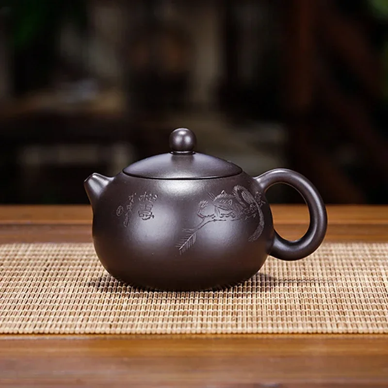120ml Classic Yixing Purple Clay Teapot Handmade Ball Hole Filter Kettle Customized Beauty Xishi Tea Infuser Zisha Tea Set
120ml Classic Yixing Purple Clay Teapot Handmade Ball Hole Filter Kettle Customized Beauty Xishi Tea Infuser Zisha Tea Set