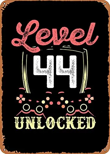 Level 44 Unlocked Vintage Look Metal Sign Patent Art Prints Retro Gift 8x12 Inch
Level 44 Unlocked Vintage Look Metal Sign Patent Art Prints Retro Gift 8x12 Inch