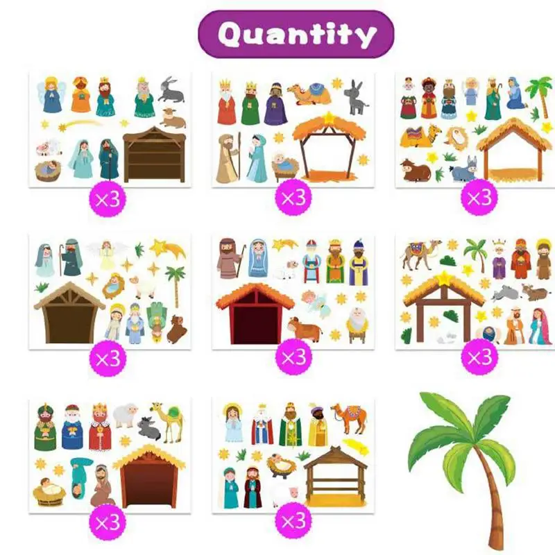 Nativity Stickers Set Christmas DIY Nativity Stickers Make a Nativity Scene Christmas Stickers for Shop Party Decoration Home
Nativity Stickers Set Christmas DIY Nativity Stickers Make a Nativity Scene Christmas Stickers for Shop Party Decoration Home