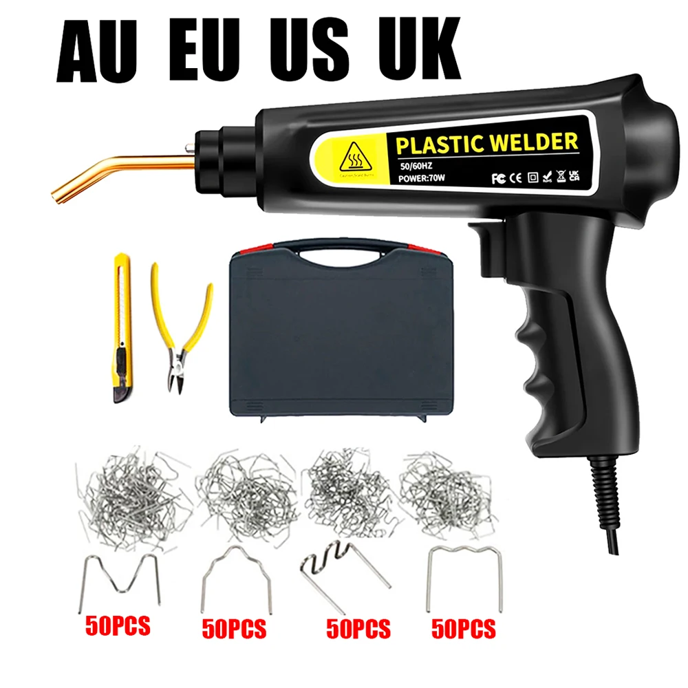 70W Plastic Welder Gun Heat Gun Hot Stapler Welding Machine Soldering Iron PVC Repairing Machine For Car Bumper Repair Tools
70W Plastic Welder Gun Heat Gun Hot Stapler Welding Machine Soldering Iron PVC Repairing Machine For Car Bumper Repair Tools