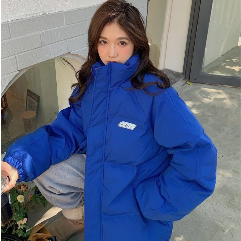 Klein Blue Women Short Bread Jacket Korean Version Standing Collar Loose Thickened Student Cotton Jacket Female Down Cotton Coat
Klein Blue Women Short Bread Jacket Korean Version Standing Collar Loose Thickened Student Cotton Jacket Female Down Cotton Coat