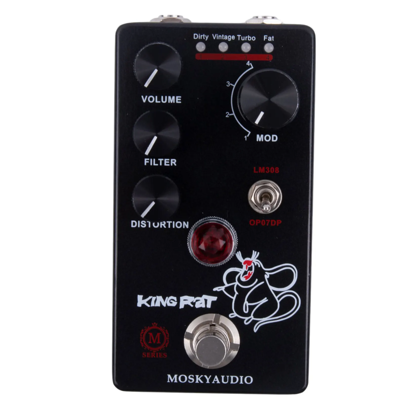 Mosky King Rat Volume Filter Fuzz Distortion Pedal, LM308/OP07DP Toggle, 4 Mode Selection Knob, Powerful Sound Effects, Black
Mosky King Rat Volume Filter Fuzz Distortion Pedal, LM308/OP07DP Toggle, 4 Mode Selection Knob, Powerful Sound Effects, Black