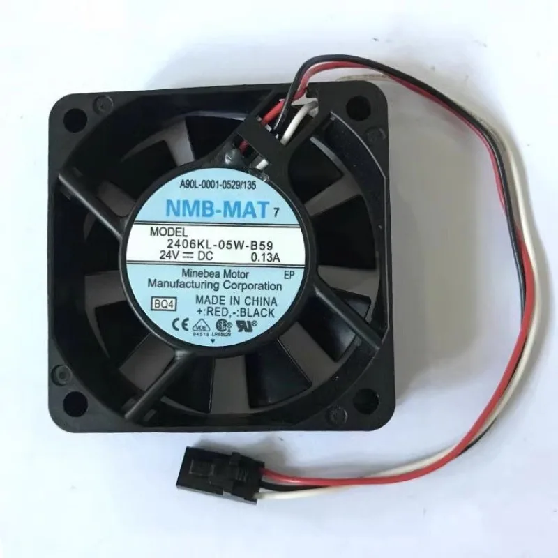 

New CPU Cooling Fan for NMB 2406KL-05W-B59 FANUC Drive 24V 0.13A Fan A90L-0001-0529/0506/135 6015 60*60*15MM