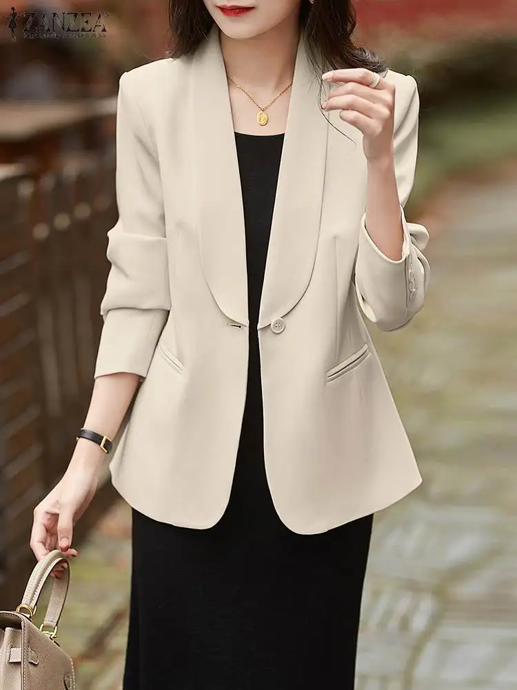 2023 ZANZEA Autumn Fashion Solid OL Suits Jackets Casual Loose Thin Coats Outwear Elegant Women Long Sleeve Office Work Blazer
2023 ZANZEA Autumn Fashion Solid OL Suits Jackets Casual Loose Thin Coats Outwear Elegant Women Long Sleeve Office Work Blazer