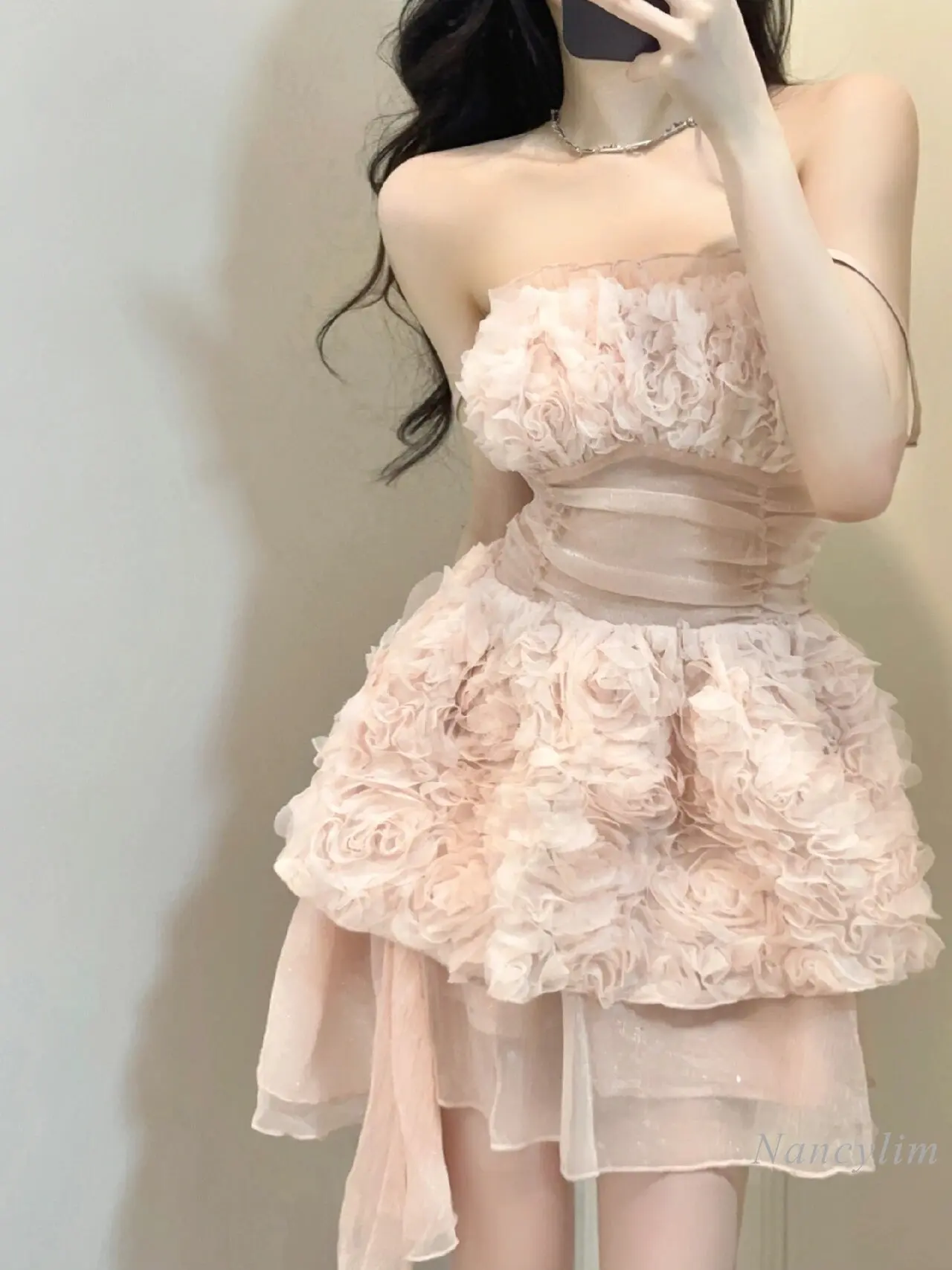 French Sweet Girl Style Fashion Irregular Pink Stitching Mesh Suspender Dress for Women Three-dimensional Flower Dresses
French Sweet Girl Style Fashion Irregular Pink Stitching Mesh Suspender Dress for Women Three-dimensional Flower Dresses